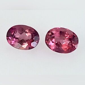 PINK OVAL TOURMALINE GEMSTONES, 2 TOTAL, LOOSE, 2.66 TCW